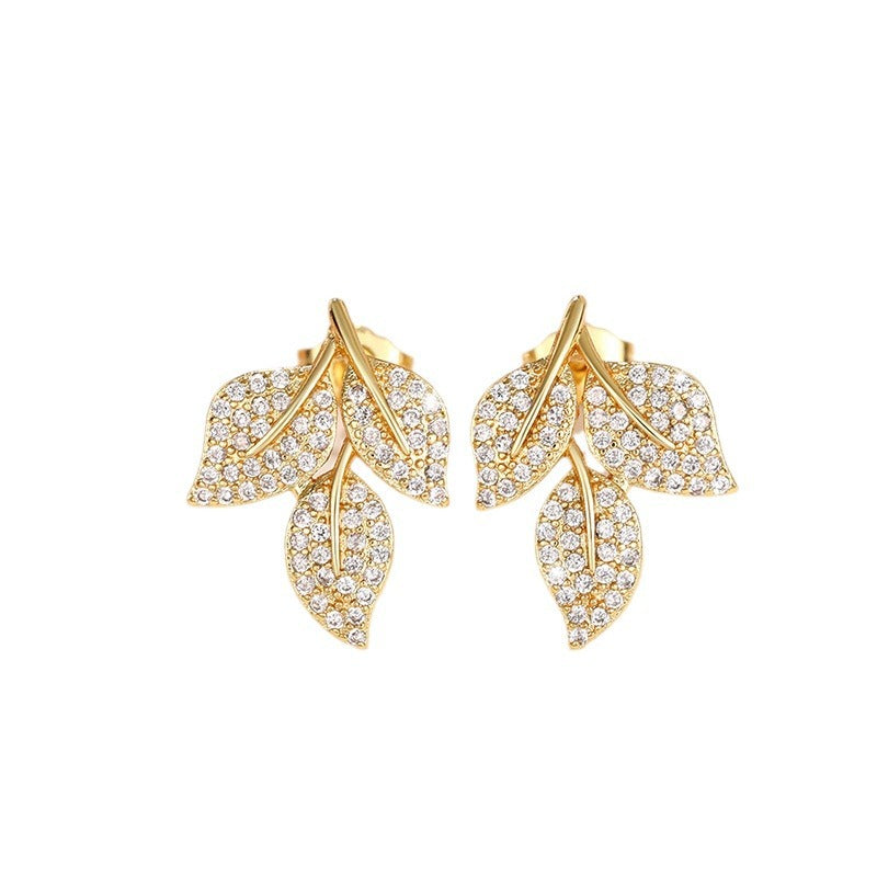 Triple Leaf Earring