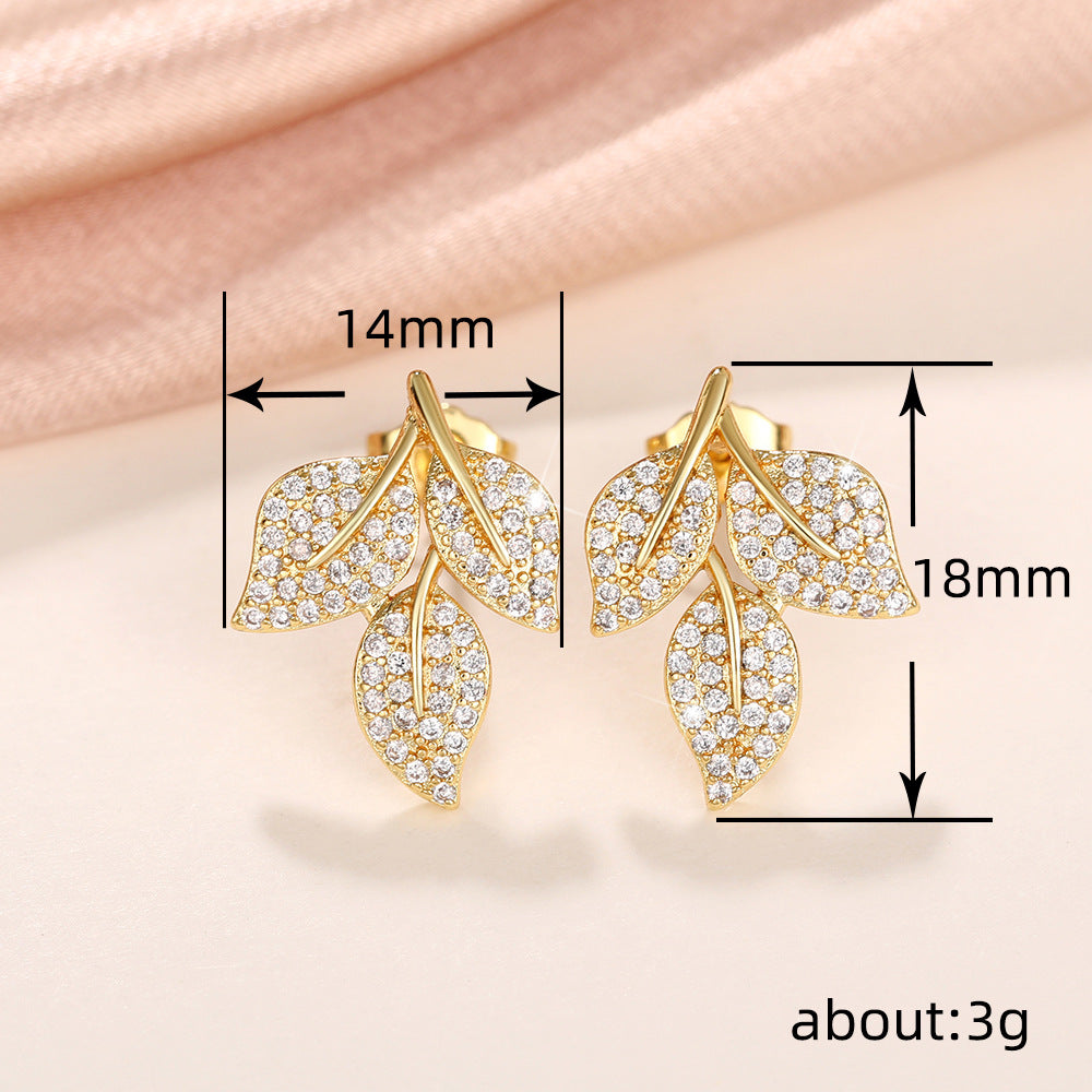 Triple Leaf Earring