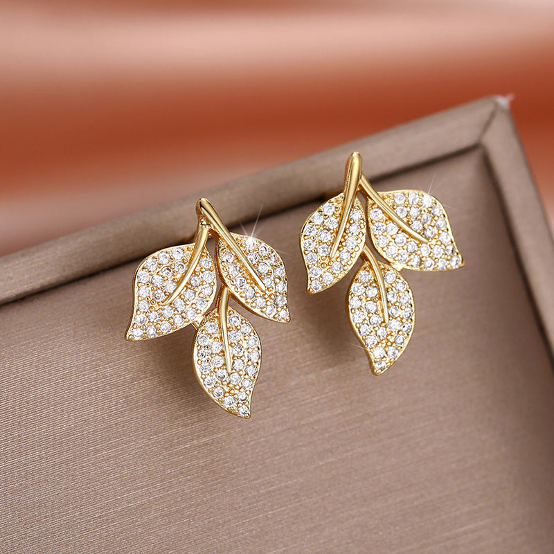 Triple Leaf Earring