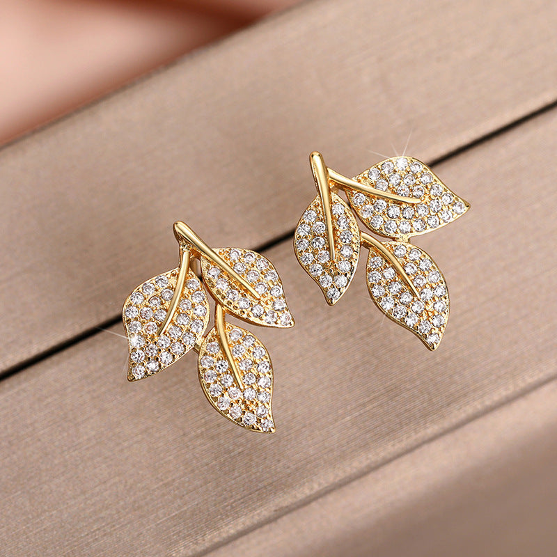 Triple Leaf Earring