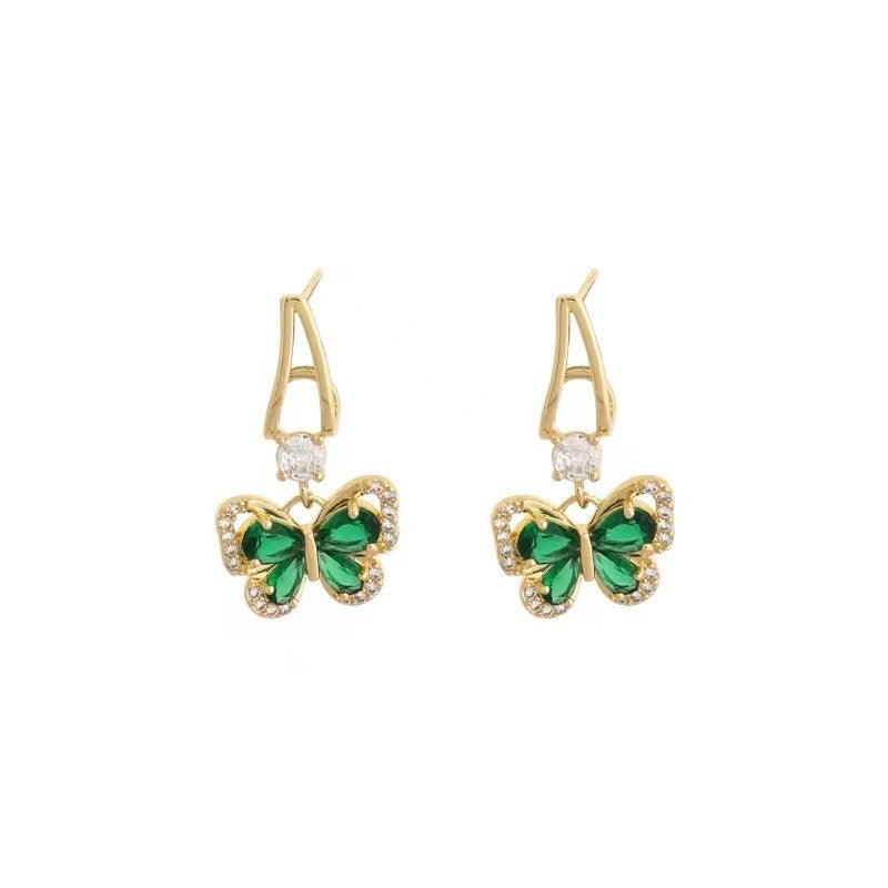 Green Butterfly Earring