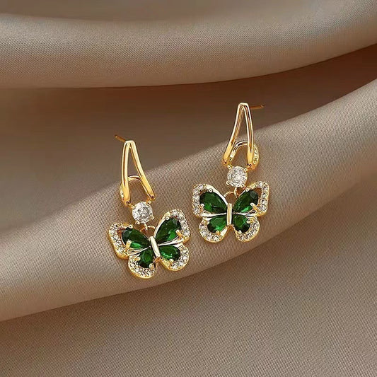 Green Butterfly Earring